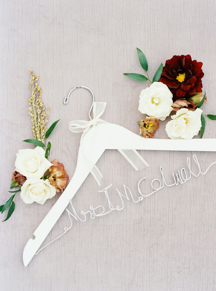 personalized wedding dress hanger.