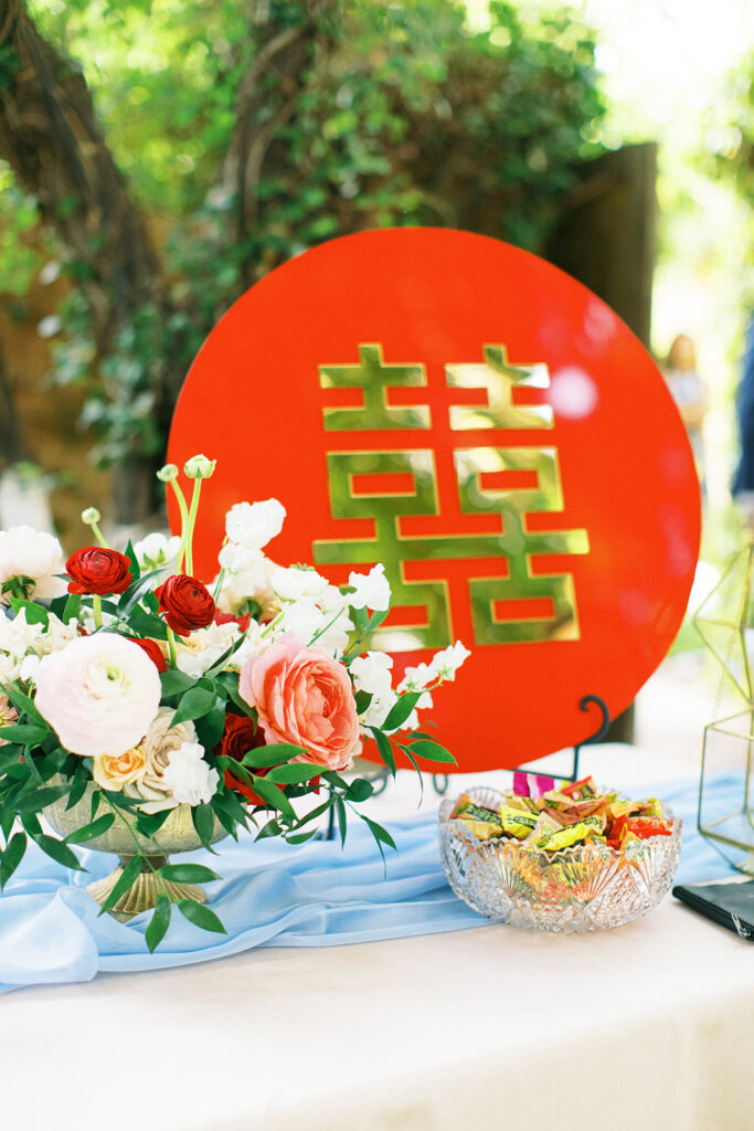 Chinese inspired wedding decor at Royal Palms wedding